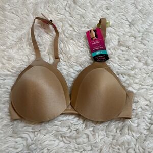 Maidenform T-Shirt Bra Women 34B Tan NEW Full Coverage Convertible 09436
